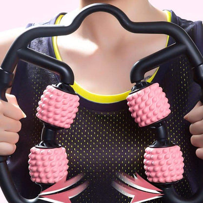 360° Fitness Massage Roller Ring – Deep Tissue Muscle Relaxer for Neck, Shoulders, Arms & Legs | Portable Recovery Tool