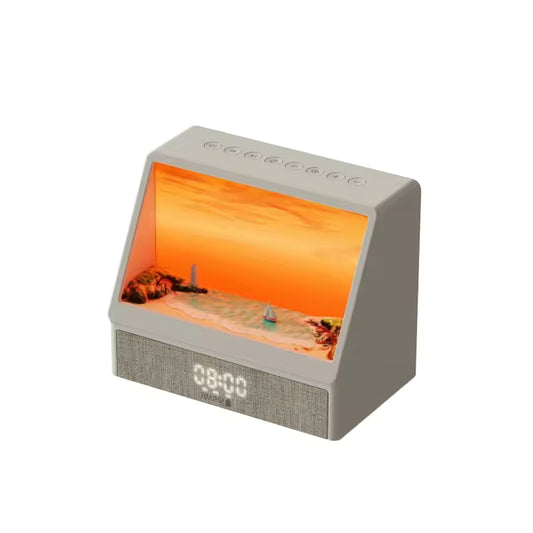 SANZBAE Sunrise Alarm Clock with White Noise, Bluetooth Speaker & Dimmable Lamp
