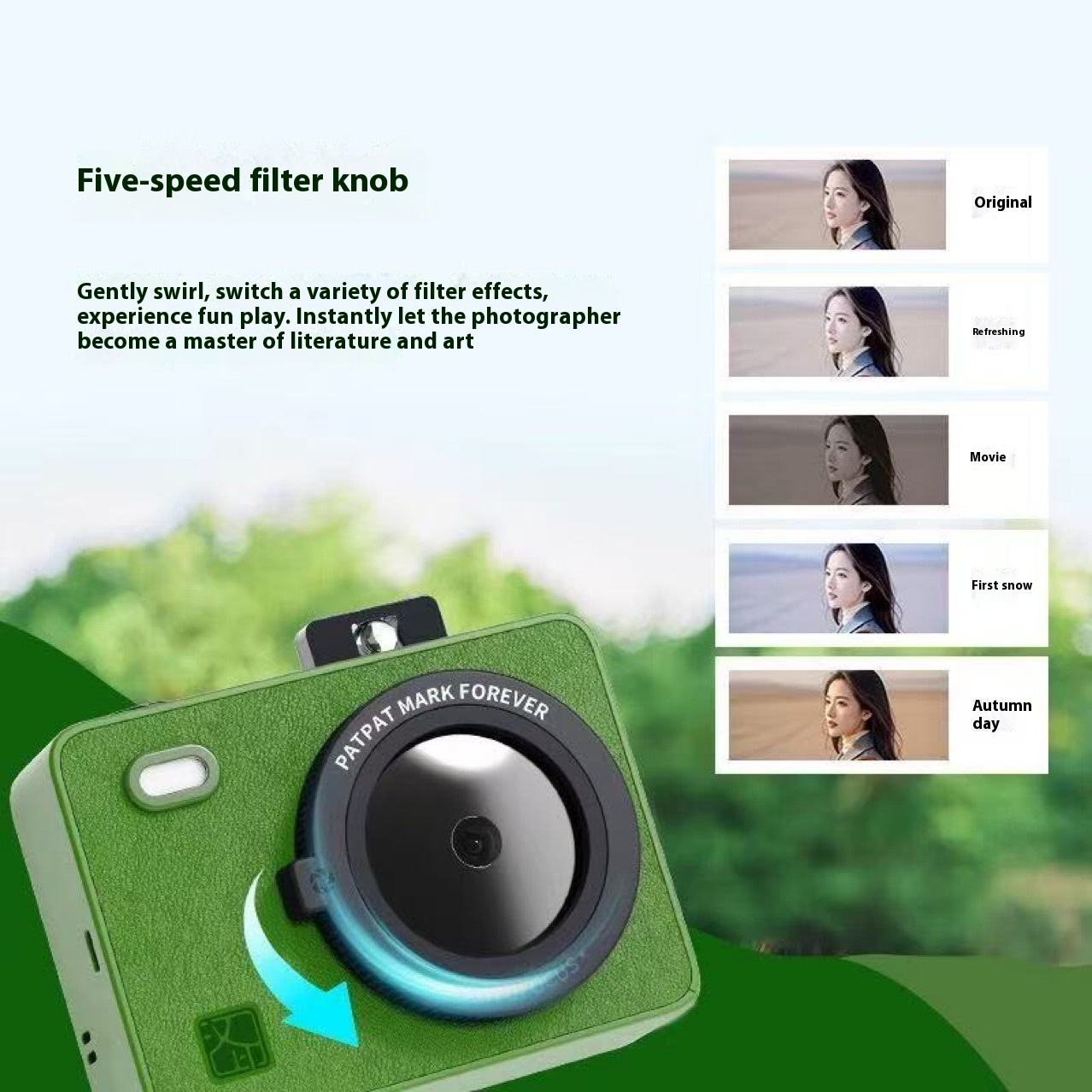 Instant Camera for Kids, Teens & Parties with Zero-Ink Printing, Flash & MicroSD Storage