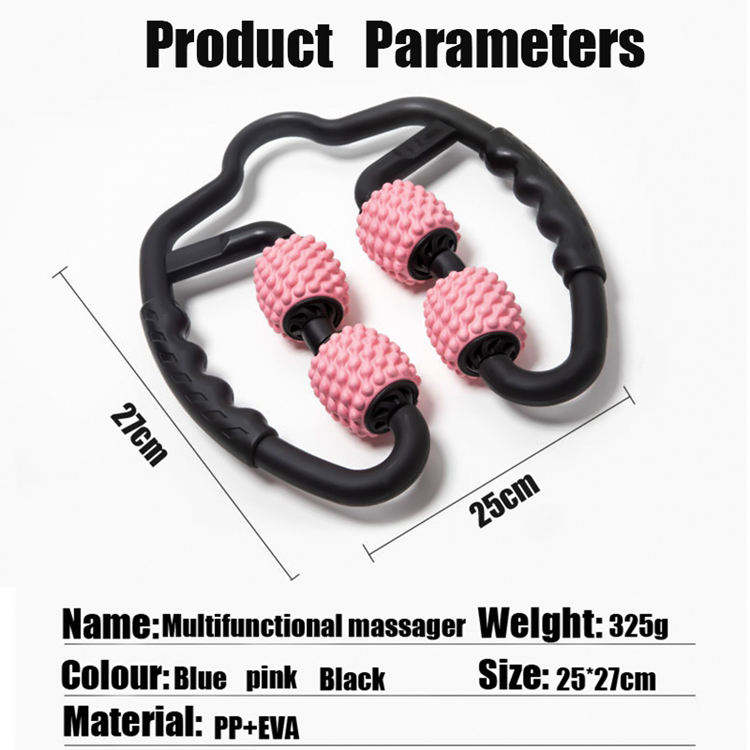 360° Fitness Massage Roller Ring – Deep Tissue Muscle Relaxer for Neck, Shoulders, Arms & Legs | Portable Recovery Tool
