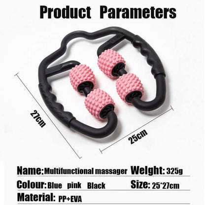 360° Fitness Massage Roller Ring – Deep Tissue Muscle Relaxer for Neck, Shoulders, Arms & Legs | Portable Recovery Tool