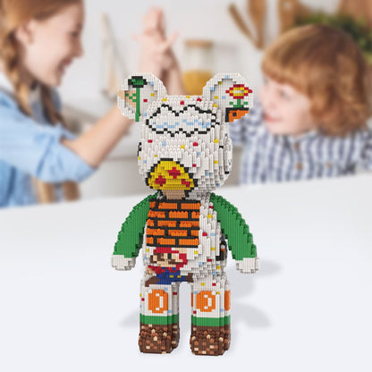 Sanzbae™ Mini Brick Bear Building Kit – Kawaii Collectible Block Toy, DIY Desk Decor, Creative STEM Building Set for Kids, Teens & Adults