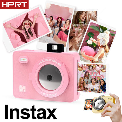 Instant Camera for Kids, Teens & Parties with Zero-Ink Printing, Flash & MicroSD Storage