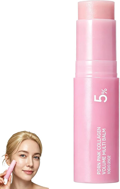 Sanzbae™ Collagen Lip Balm – Hydrating Lip Plumper with Hyaluronic Acid, Shea Butter & Vitamin E, Moisturizing Treatment for Dry, Cracked Lips