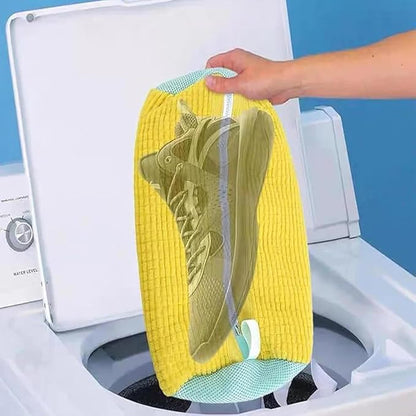 Sanzbae™ Shoe Washing Machine Bag – Premium Sneaker Laundry Bag with Soft Chenille Lining, Reusable Shoe Cleaner Protector for Washing Machines