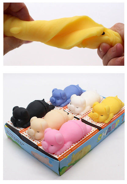 Squishy Dog Stress Relief Toy – Soft Silicone Squeeze Animal Fidget Toy for Anxiety Relief, Sensory Play & Desk Decompression for Kids & Adults