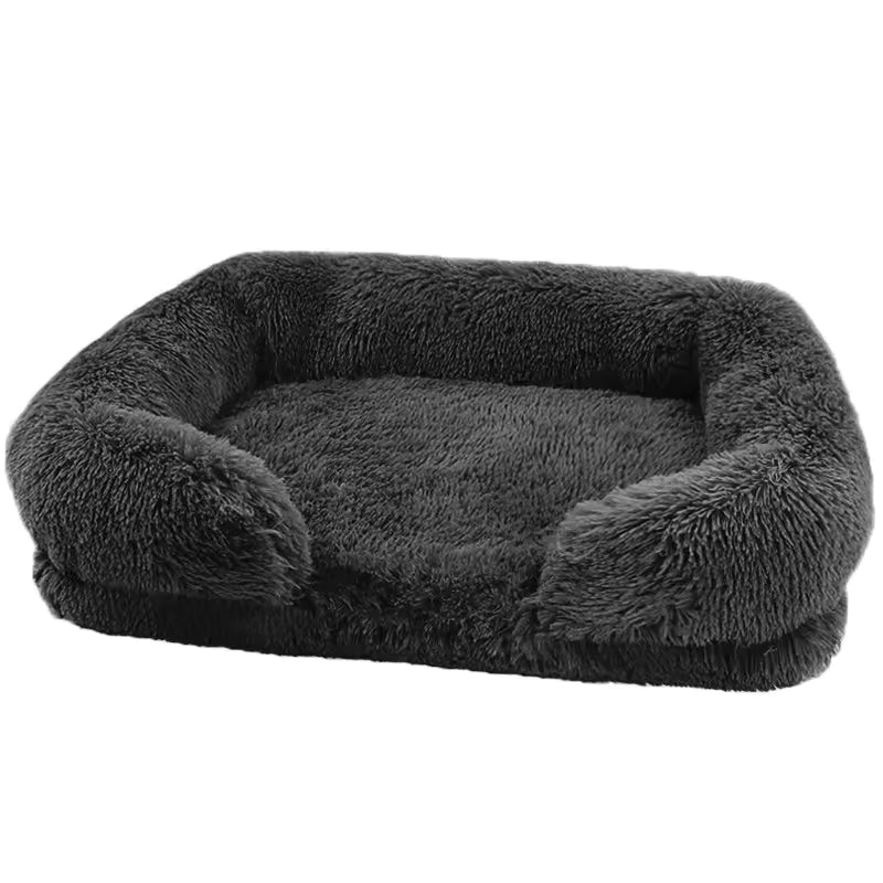 Luxury Plush Dog Sofa Bed – Washable Calming Pet Couch for Dogs & Cats