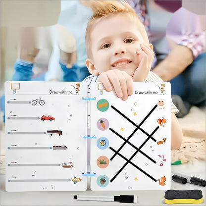 Magic Practice Copybook for Kids, Reusable Tracing Workbook, Handwriting & Pen Control Training Book Ages 3-6