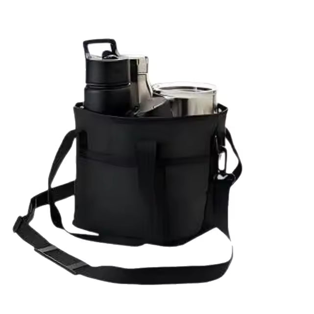 Portable Reusable Drink Carrier, 4 Cup Coffee Holder Tote for Takeout, Office & Travel