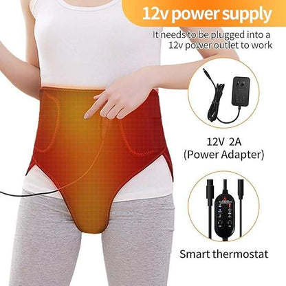 Menstrual Heating Pad for Cramps Relief, Electric Heating Belt with 3 Heat & Massage Modes, Portable Waist and Lower Back Heating Wrap for Period Comfort, Abdomen, Back, Legs & Shoulders