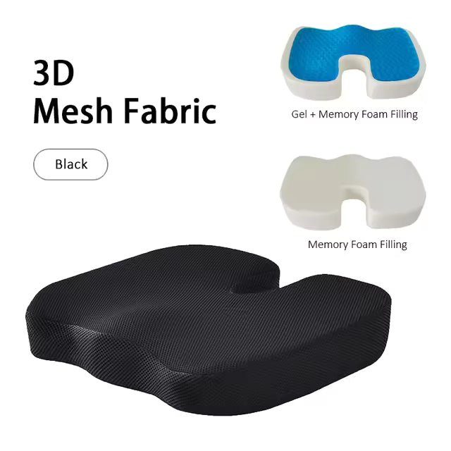Orthopedic Gel Seat Cushion – Memory Foam Office Chair Cushion for All-Day Comfort