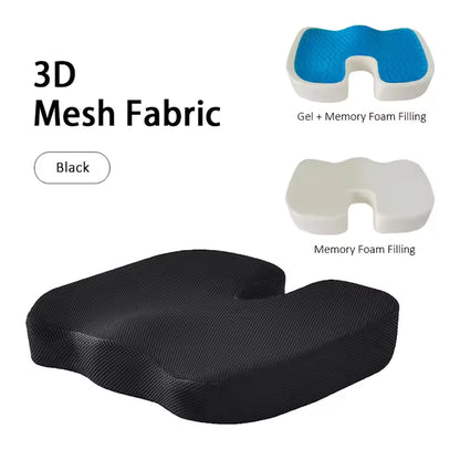 Orthopedic Gel Seat Cushion – Memory Foam Office Chair Cushion for All-Day Comfort
