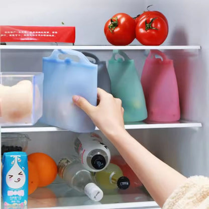 Reusable Silicone Food Bags for Meal Prep, Freezer Storage, Snacks & Produce