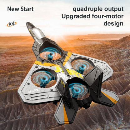 4-Motor RC Airplane for Kids & Adults – Remote Control Foam Aircraft with 2.4GHz Controller, USB Rechargeable Battery & Long-Range Flight