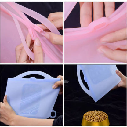 Reusable Silicone Food Bags for Meal Prep, Freezer Storage, Snacks & Produce