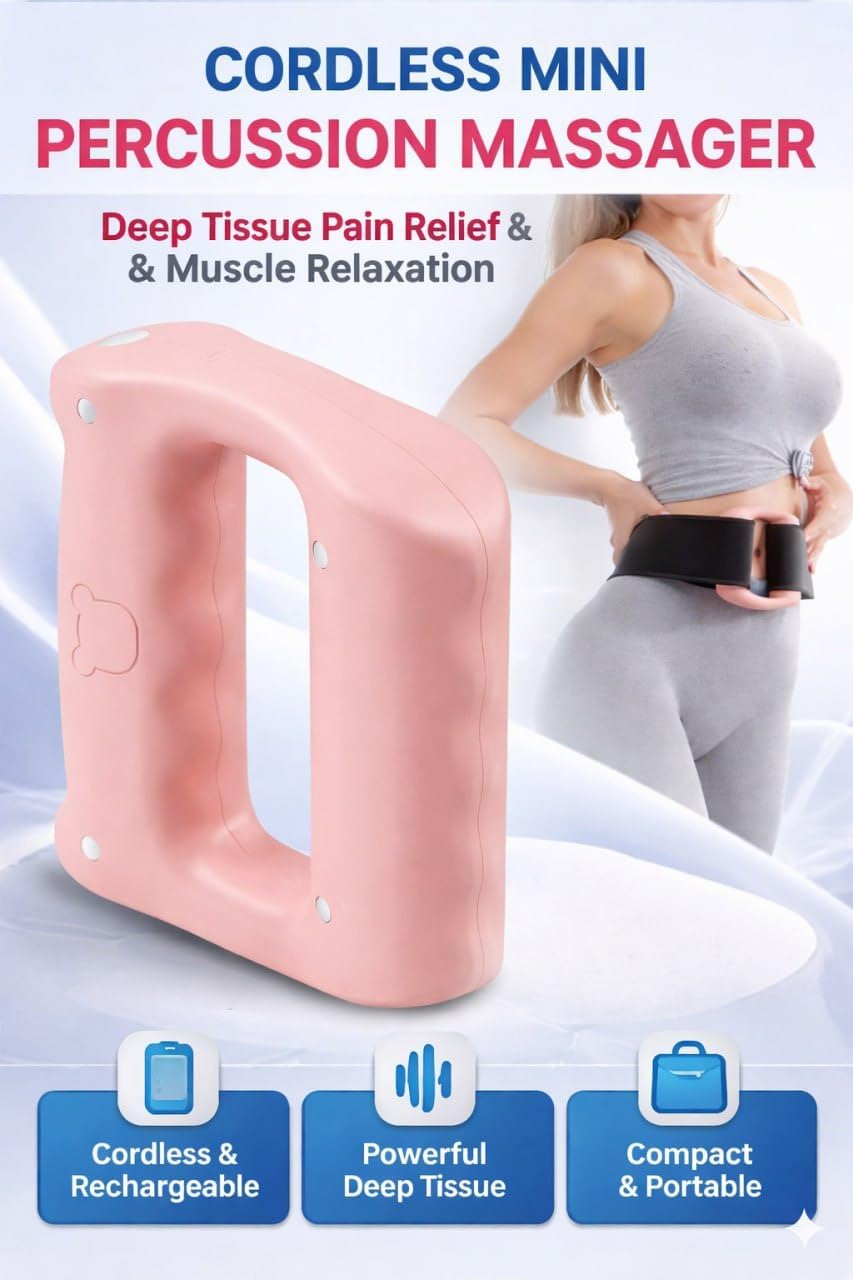 Sanzbae™ Ring Massager – Portable Deep Tissue Neck & Shoulder Massager, Rechargeable Handheld Vibration Therapy Tool for Muscle Relief & Stress Recovery