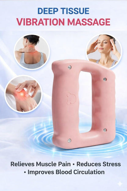 Sanzbae™ Ring Massager – Portable Deep Tissue Neck & Shoulder Massager, Rechargeable Handheld Vibration Therapy Tool for Muscle Relief & Stress Recovery