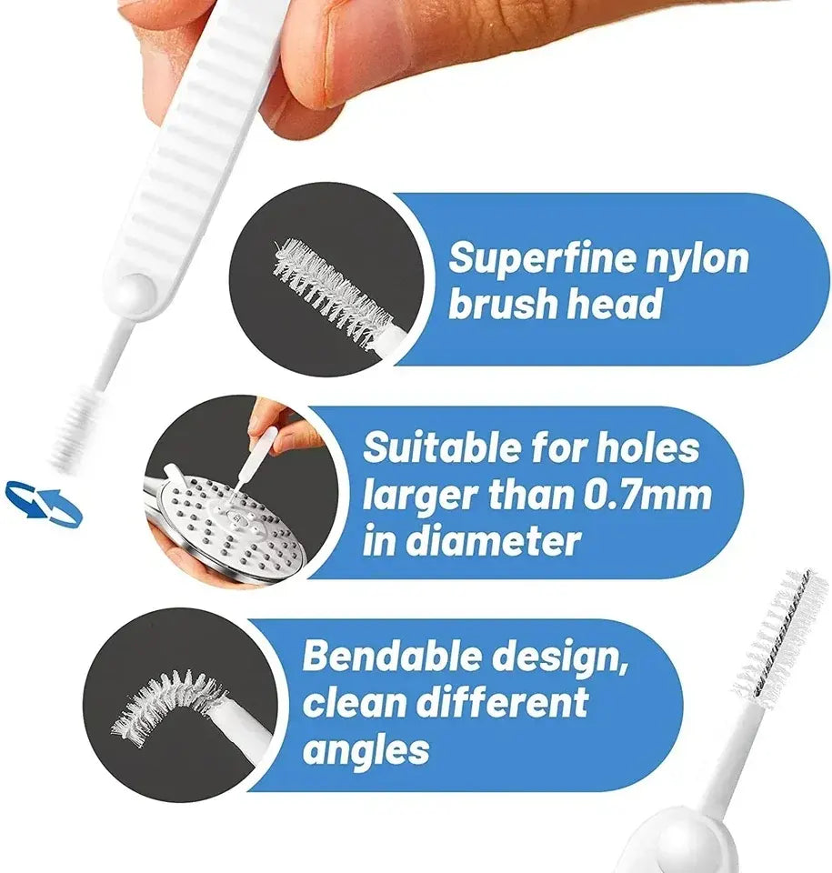 Shower Head Cleaning Brush, Crevice Cleaning Tool, Nozzle Hole Cleaner, Deep Cleaning Brush for Bathroom Shower Heads, Faucets & Small Gaps