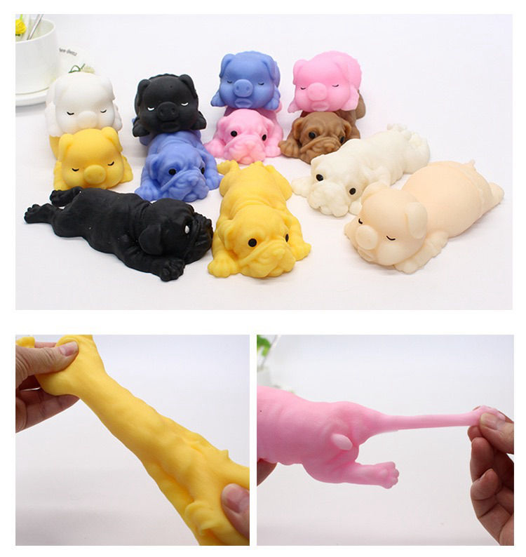 Squishy Dog Stress Relief Toy – Soft Silicone Squeeze Animal Fidget Toy for Anxiety Relief, Sensory Play & Desk Decompression for Kids & Adults