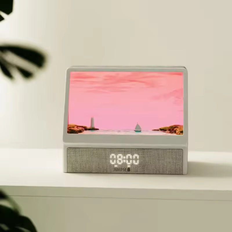 SANZBAE Sunrise Alarm Clock with White Noise, Bluetooth Speaker & Dimmable Lamp