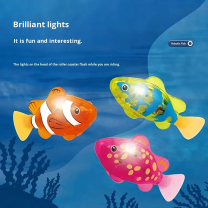 Water-Activated Clownfish Bath Toy, Battery-Powered Swimming Fish Toy for Bathtub & Pool Play