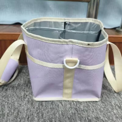 Portable Reusable Drink Carrier, 4 Cup Coffee Holder Tote for Takeout, Office & Travel