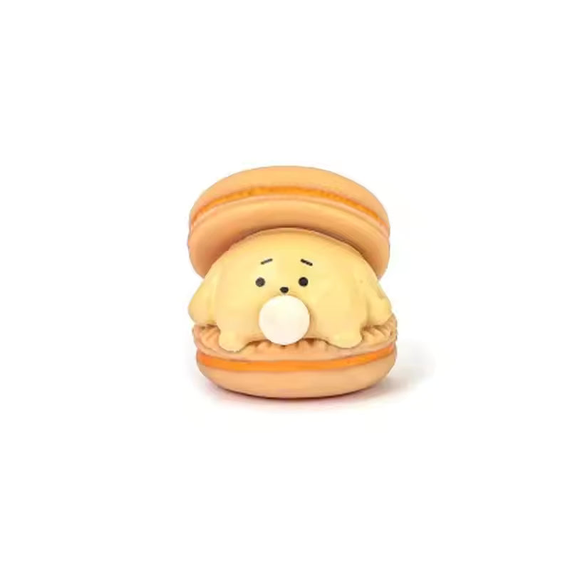 Cute Animal Burger Squishy Stress Relief Toy – Soft Silicone Squeeze Fidget Toy with Bubble Spit Effect | Funny Desk Decor & Sensory Gift