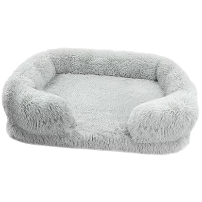 Luxury Plush Dog Sofa Bed – Washable Calming Pet Couch for Dogs & Cats