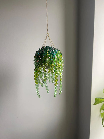 Crystal Window Suncatcher, Rainbow Prism Plant Stake for Boho Home Decor