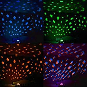 Galaxy Star Projector for Kids, Rotating Night Light with Colorful LED Stars, Bedroom Ceiling Projector, Nursery Sleep Light, Space Room Decor, Birthday Gift for Boys & Girls Ages 3-8
