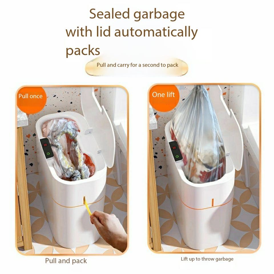 Smart Sensor Trash Can – Automatic Motion Sensor Lid Garbage Bin, Touchless Bathroom & Kitchen Waste Bin, Large Capacity Modern Indoor Trash Can for Home, Bedroom & Office