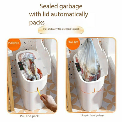 Smart Sensor Trash Can – Automatic Motion Sensor Lid Garbage Bin, Touchless Bathroom & Kitchen Waste Bin, Large Capacity Modern Indoor Trash Can for Home, Bedroom & Office