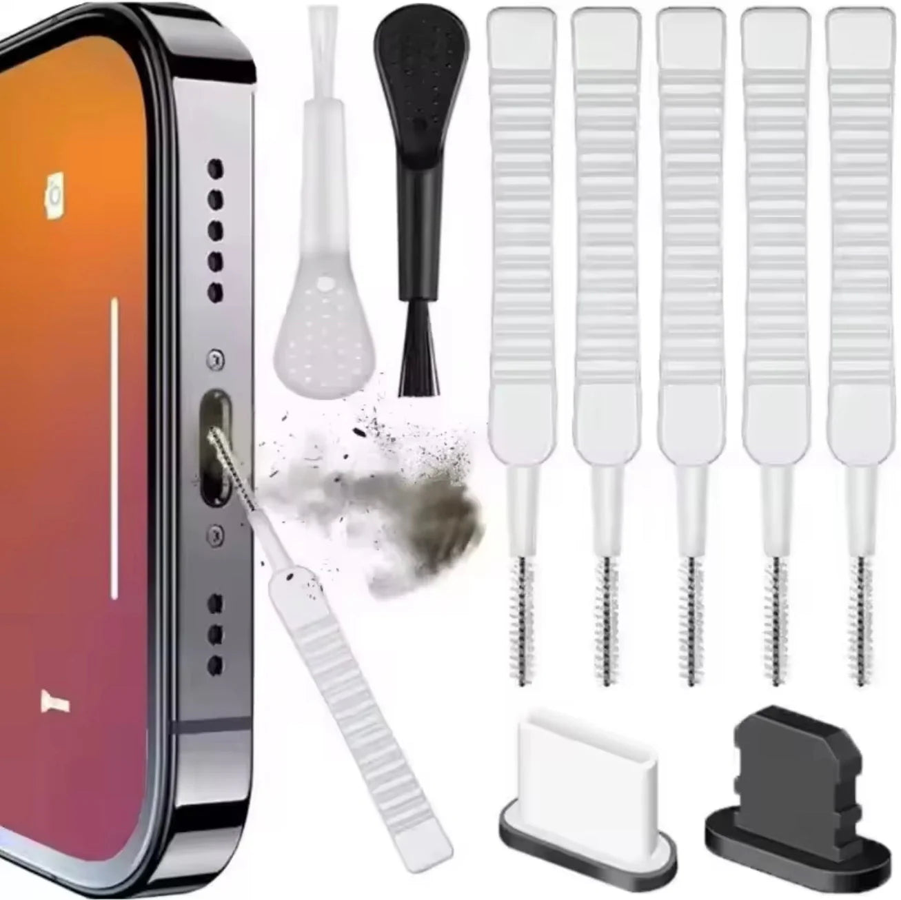 Shower Head Cleaning Brush, Crevice Cleaning Tool, Nozzle Hole Cleaner, Deep Cleaning Brush for Bathroom Shower Heads, Faucets & Small Gaps