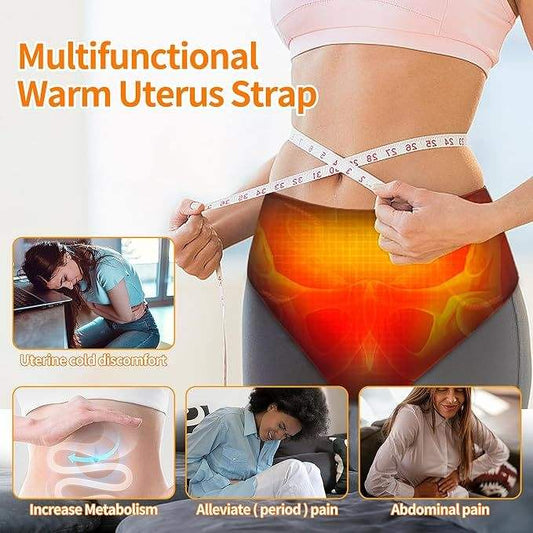 Menstrual Heating Pad for Cramps Relief, Electric Heating Belt with 3 Heat & Massage Modes, Portable Waist and Lower Back Heating Wrap for Period Comfort, Abdomen, Back, Legs & Shoulders
