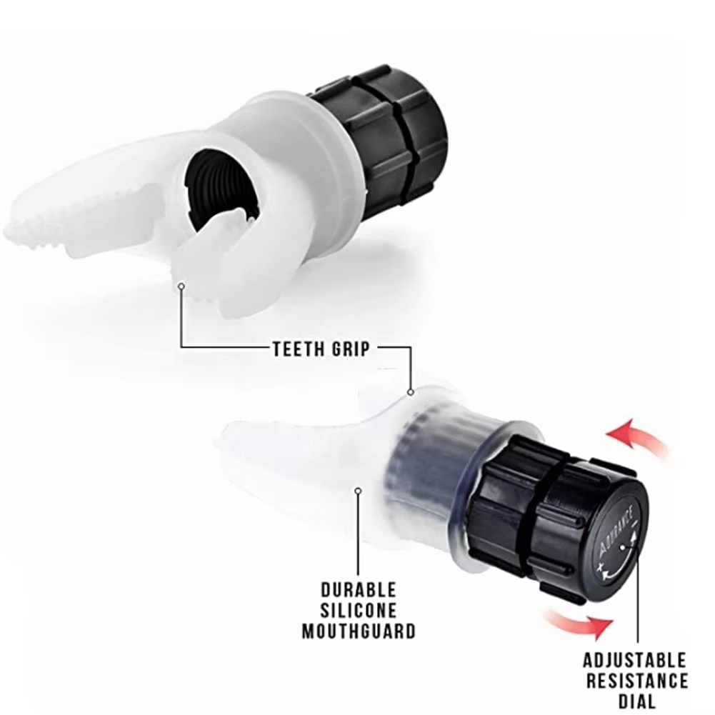Adjustable Lung Exerciser & Breathing Trainer – Respiratory Muscle Strength & Vital Capacity Expander Device for Fitness & Endurance