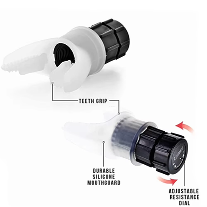 Adjustable Lung Exerciser & Breathing Trainer – Respiratory Muscle Strength & Vital Capacity Expander Device for Fitness & Endurance