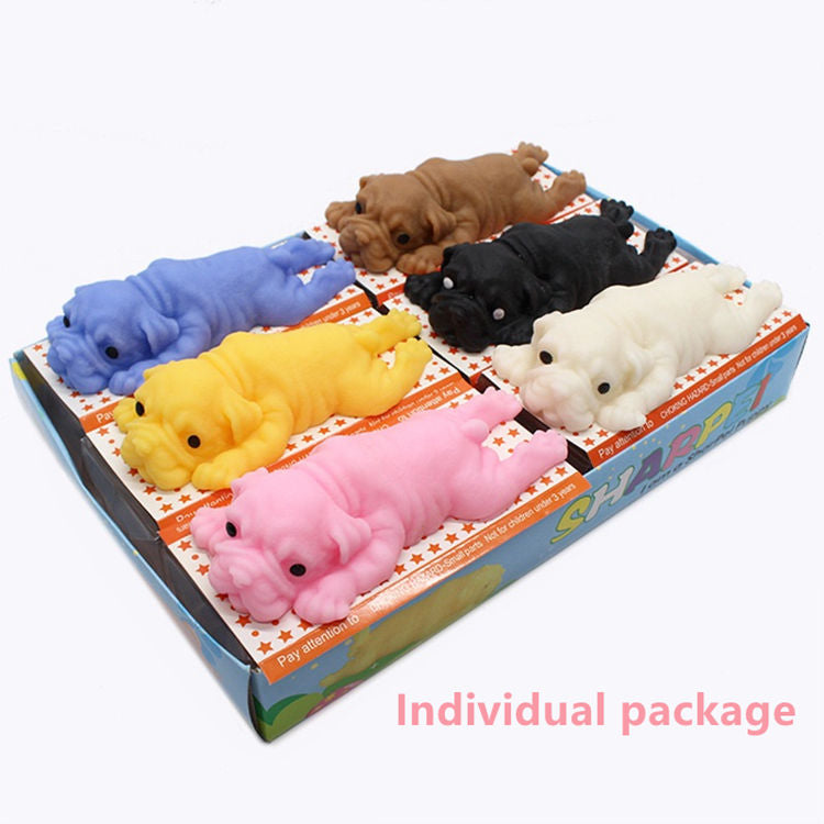 Squishy Dog Stress Relief Toy – Soft Silicone Squeeze Animal Fidget Toy for Anxiety Relief, Sensory Play & Desk Decompression for Kids & Adults