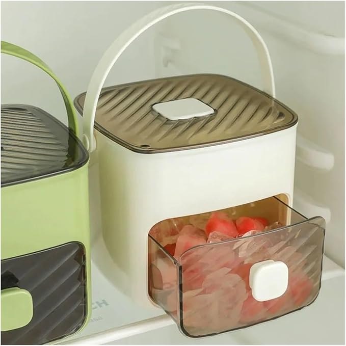 Sanzbae™ 48-Cube Ice Cube Tray with Lid – Easy-Release Silicone Ice Maker with Lever Pop-Out System, Stackable Freezer Mold, Dishwasher Safe Kitchen Ice Tray