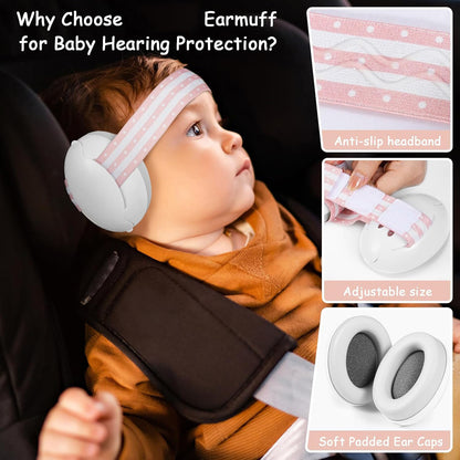 Baby Noise Cancelling Earmuffs – Hearing Protection Headphones for Infants & Toddlers
