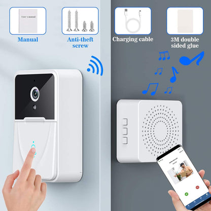 Smart Wireless Video Doorbell Camera – HD WiFi Doorbell with Two-Way Audio, Motion Alerts & Mobile App Control
