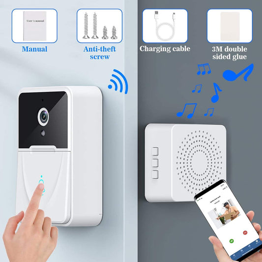 Smart Wireless Video Doorbell Camera – HD WiFi Doorbell with Two-Way Audio, Motion Alerts & Mobile App Control