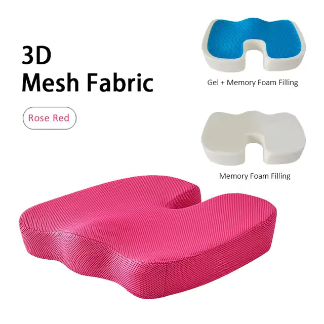 Orthopedic Gel Seat Cushion – Memory Foam Office Chair Cushion for All-Day Comfort