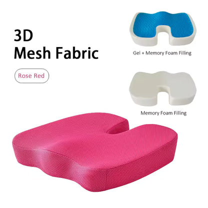 Orthopedic Gel Seat Cushion – Memory Foam Office Chair Cushion for All-Day Comfort