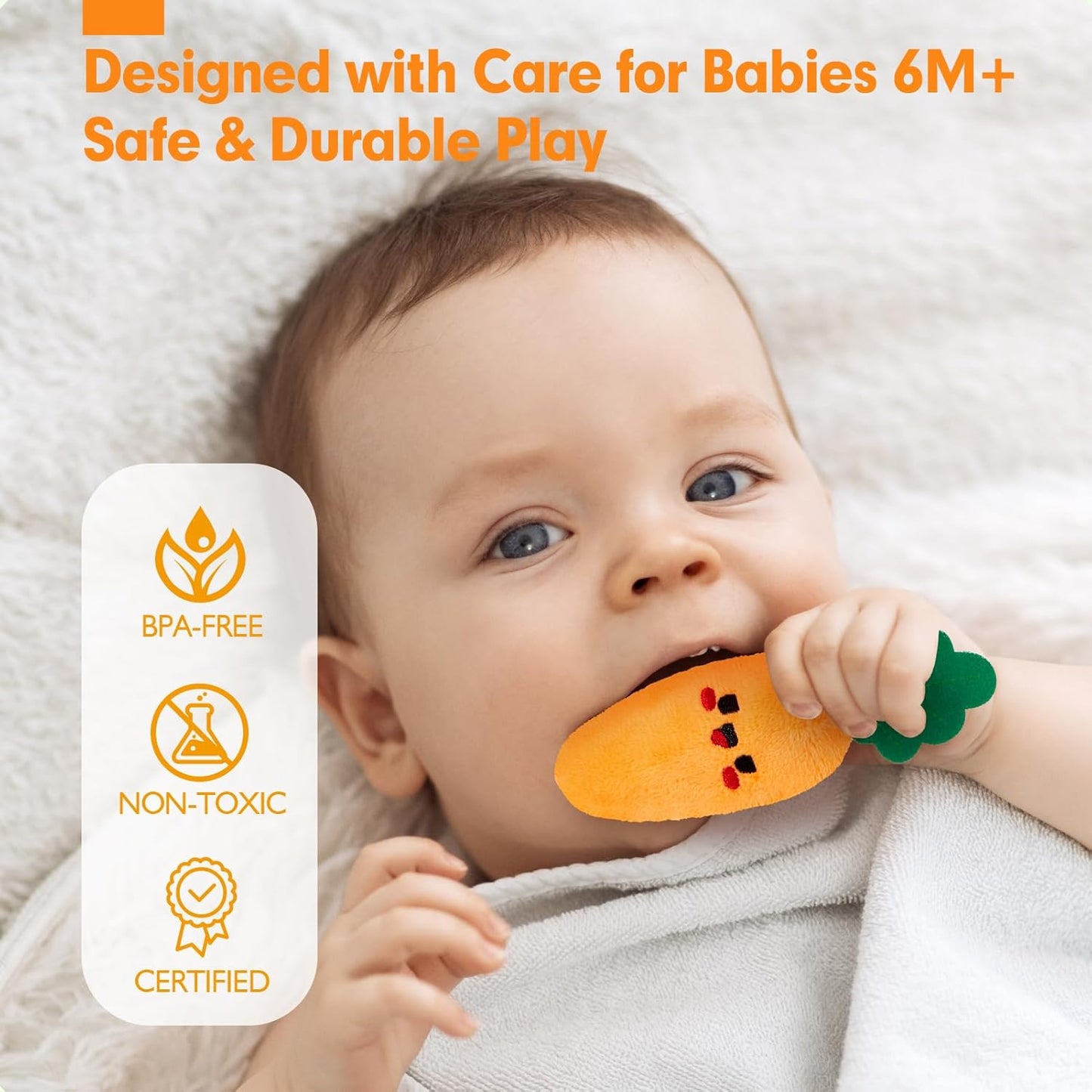 SANZBAE Soft Vegetable Garden Sensory Toy for Babies & Toddlers