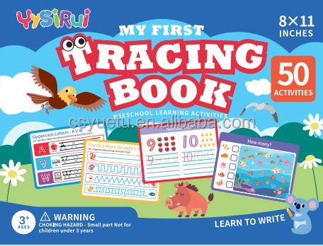 Magic Practice Copybook for Kids, Reusable Tracing Workbook, Handwriting & Pen Control Training Book Ages 3-6