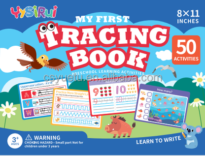 Magic Practice Copybook for Kids, Reusable Tracing Workbook, Handwriting & Pen Control Training Book Ages 3-6
