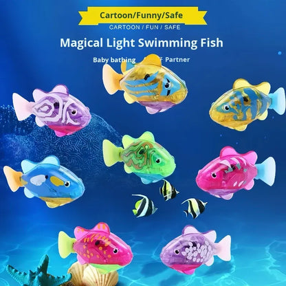 Water-Activated Clownfish Bath Toy, Battery-Powered Swimming Fish Toy for Bathtub & Pool Play