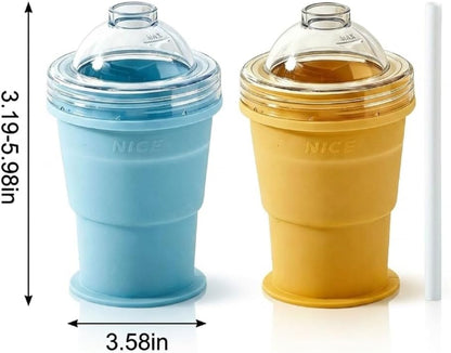 SANZBAE Silicone Ice Cube Maker Cup with Lid