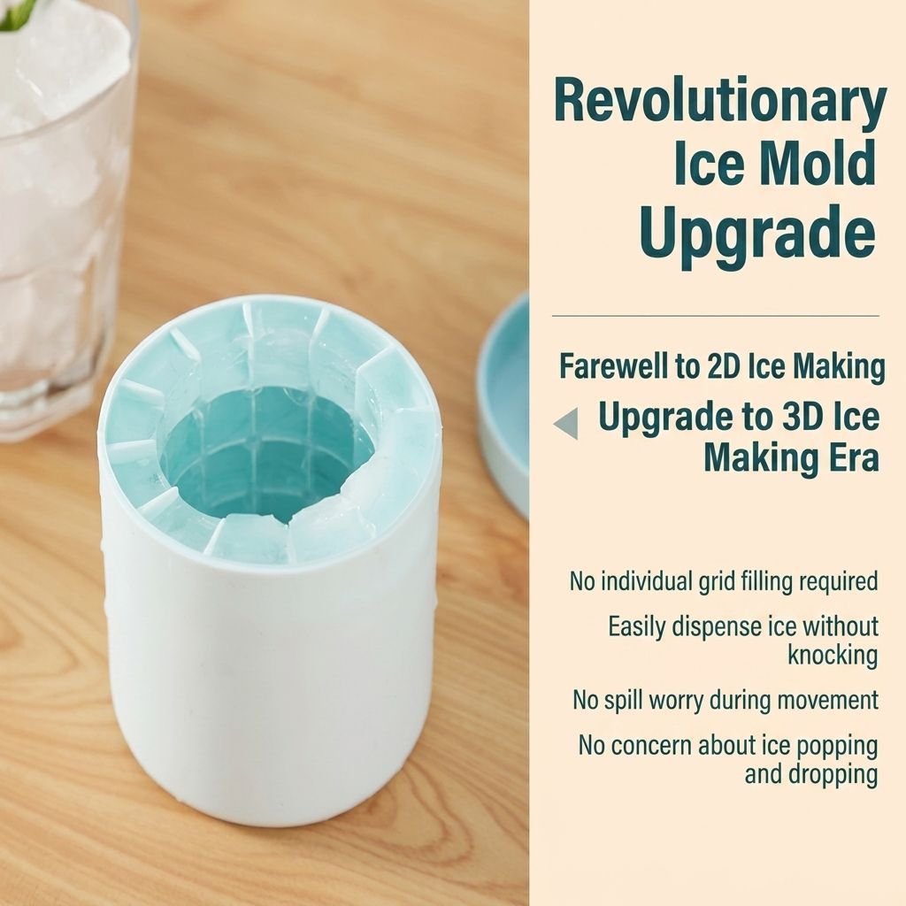 Mini Silicone Ice Cube Tray for Drinks, Cocktails & Iced Coffee