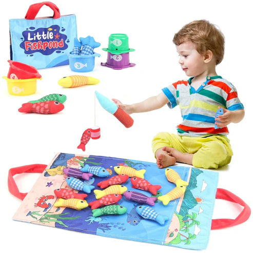 Magnetic Fishing Toy for Toddlers, Number Counting Game with Sea Creatures & Sorting Pond